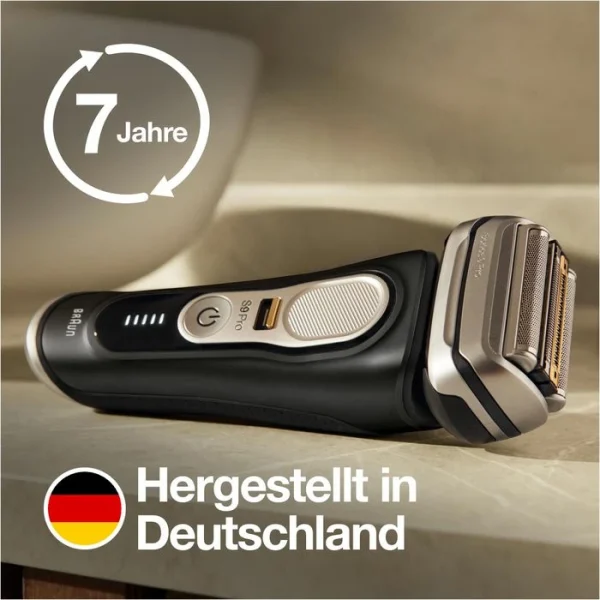 Braun Elektrorasierer Series 9 Pro Premium 9410s, Wet & Dry, 4+1 Scherkopf, Mit Trimmer & Reise-Etui 7