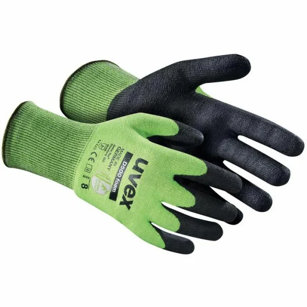 Uvex Arbeitshandschuhe D500 Foam, 6060409, Schnittschutzhandschuhe, Grün, Größe 9, 1 Paar 3