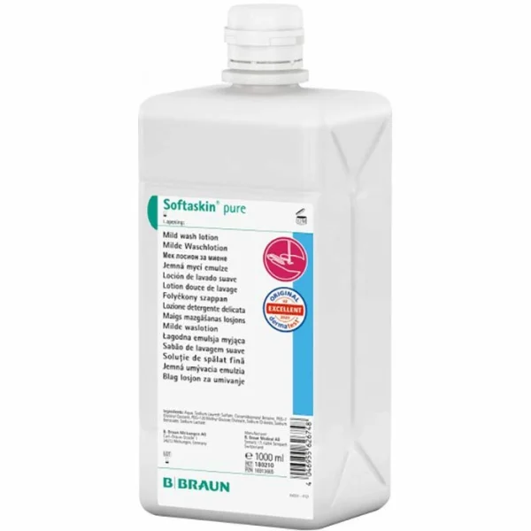 B. Braun B.Braun Seife Softaskin Pure Milde Waschlotion, Spenderflasche, Parfümfrei PH-hautneutral, 1 Liter 1