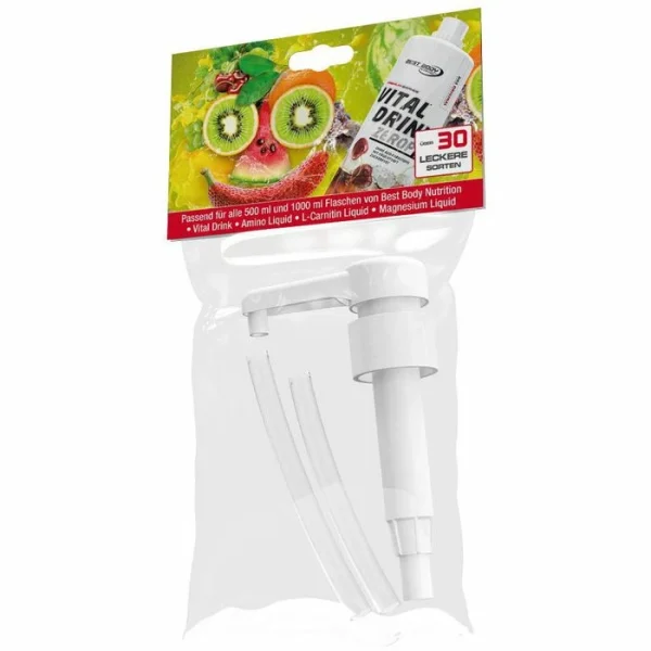 Best-Body-Nutrition Dosierpumpe Sirup-Pumpe, Für 500ml Und 1 Liter Flasche, Pro Hub 5 Ml 3