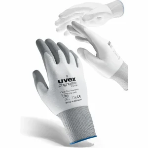Uvex Arbeitshandschuhe Phynomic Foam, 6005009, Aqua-Polymer-Schaum, Weiß-grau, Größe 9, 1 Paar 11
