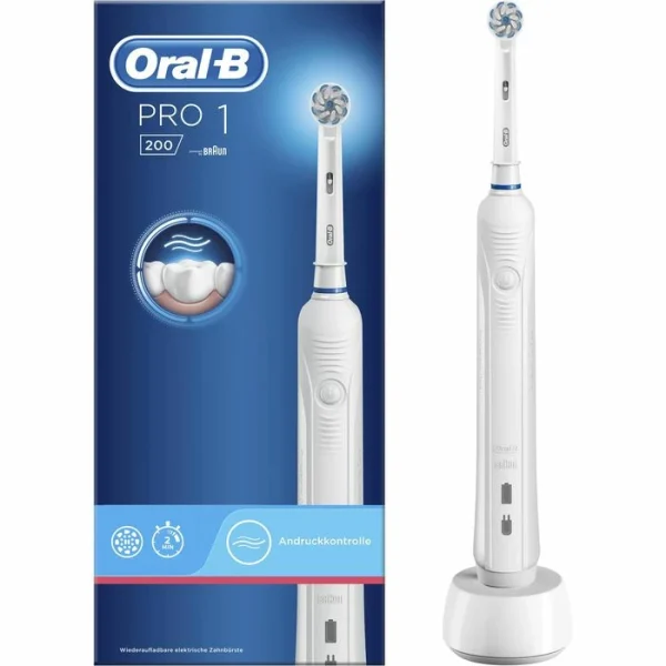 Oral B Oral-B Elektrische-Zahnbürste Pro 1 200, Weiß, Sensi UltraThin, 3 Putzmodi, Mit 1 Aufsteckbürste 1