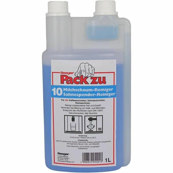 Pack-zu Milchschaumreiniger Sahnespender-Reiniger, Milchsystemreiniger, 1 Liter 1