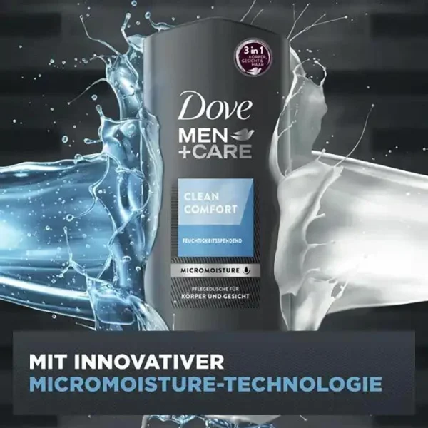 Dove Duschgel Men+Care 3-in-1 Clean Comfort, Für Männer, 250ml 5
