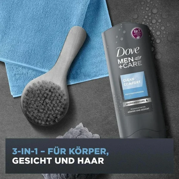 Dove Duschgel Men+Care 3-in-1 Clean Comfort, Für Männer, 250ml 3