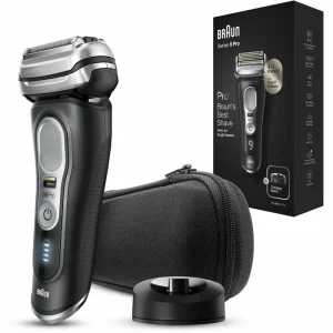 Braun Elektrorasierer Series 9 Pro Premium 9410s, Wet & Dry, 4+1 Scherkopf, Mit Trimmer & Reise-Etui 24