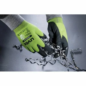 Uvex Arbeitshandschuhe D500 Foam, 6060409, Schnittschutzhandschuhe, Grün, Größe 9, 1 Paar 10