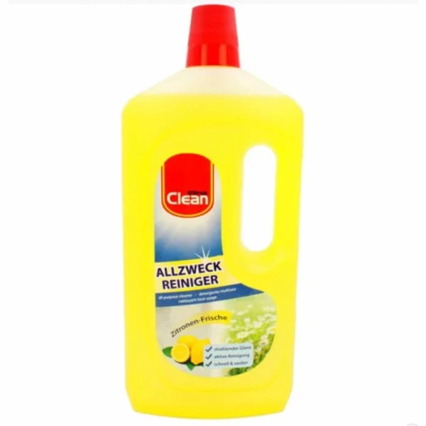 Elina-Clean Allesreiniger Zitronen-Frische, Allzweckreiniger, Glanz & Frische, 1 Liter 1