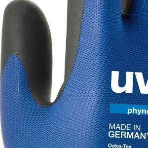 Uvex Arbeitshandschuhe Phynomic Wet, 6006009, Aqua-Polymer-Schaum, Blau-schwarz, Größe 9, 1 Paar 8